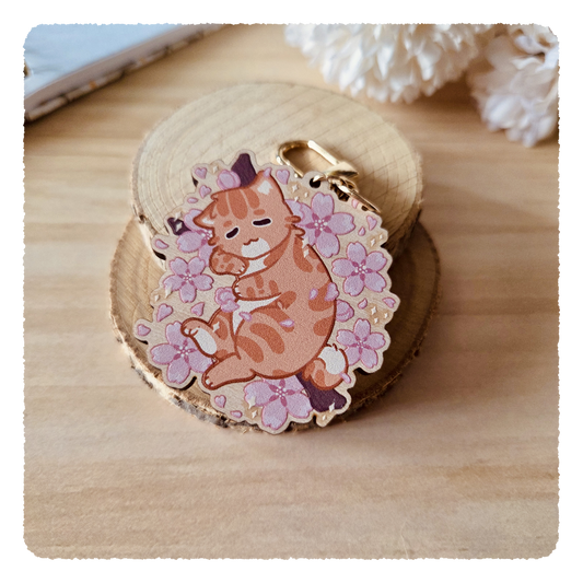 wooden charm - Cherry Blossom Friends I Little Flowers