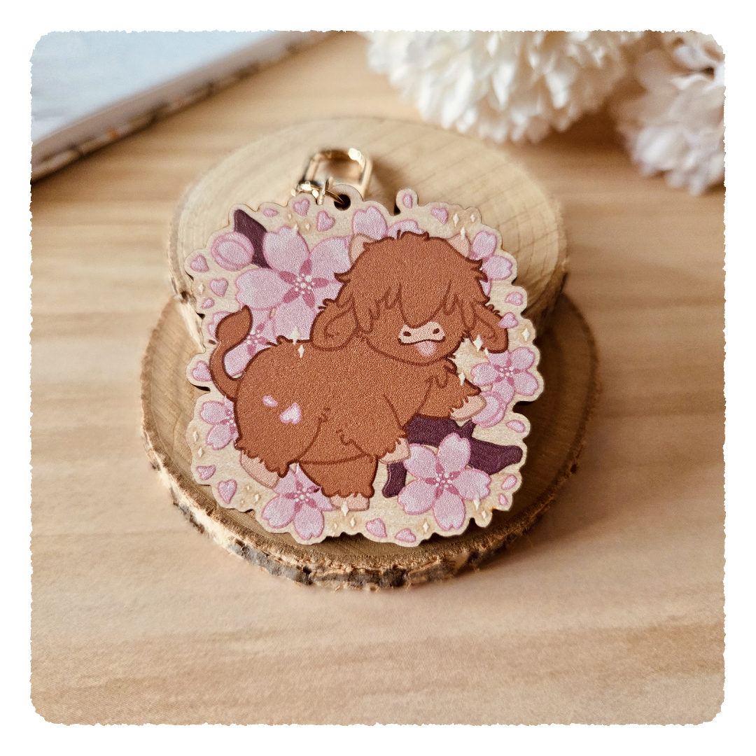 Holzanhänger - Cherry Blossom Friends I Harvey