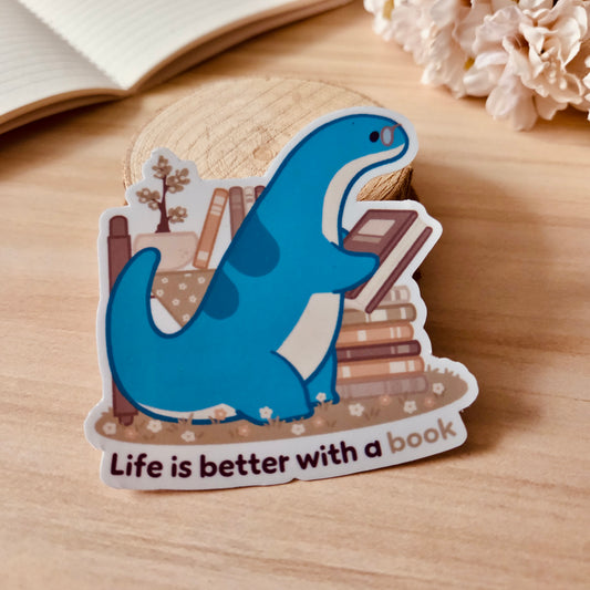 Kiss Cut Sticker - Life is better with a book ❘ Rolf