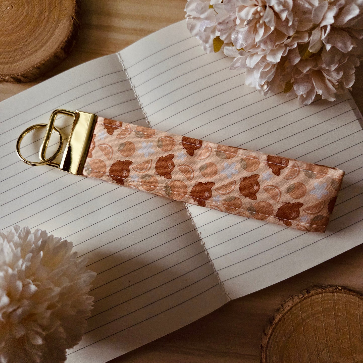 Keychain wristlet - Lovely Orchard ❘ Lovely Orange