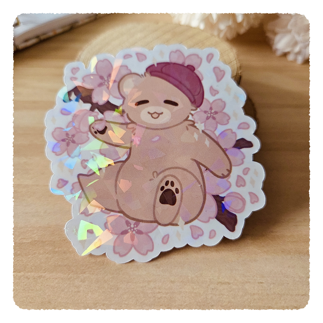 Kiss Cut Sticker - Cherry Blossom Friends I Scotty